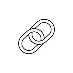 Link page line icon, seo & development, chain sign, a linear pattern on a white background, eps 10.