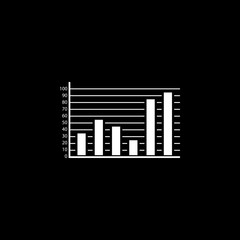 Web marketing analytics solid icon, seo & development, Statistic sign, a filled pattern on a black background, eps 10.