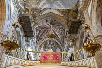 Fototapeta na wymiar Guadalupe Monastery Basilica Choir, Spain