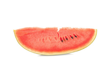 Sliced ripe watermelon isolated on white background