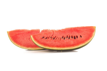 Sliced ripe watermelon isolated on white background