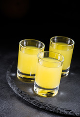 Orange juice in a large glass