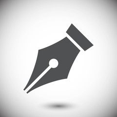 fountain pen icon stock vector illustration flat design