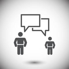 speaking of people, the chat icon stock vector illustration