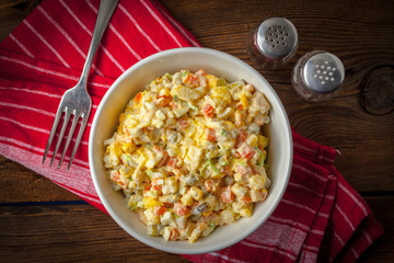 Russian traditional salad.