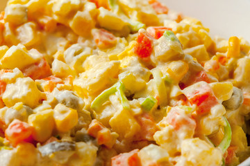 Russian traditional salad.