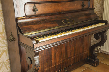 Plakat antique french piano