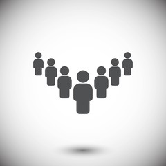 people with the leader icon stock vector illustration flat desig