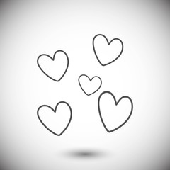 heart icon stock vector illustration flat design