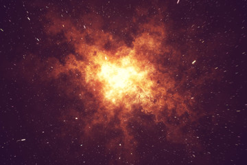 Starry outer space background texture with nebula. Colorful starry night sky outer space background. 3d rendering