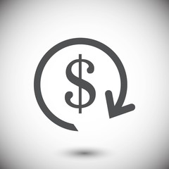 dollar money icon stock vector illustration flat design