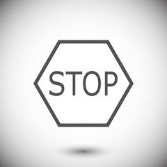 stop icon stock vector illustration flat design