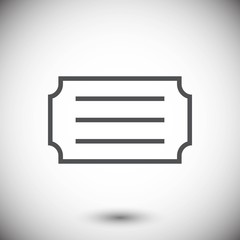 ticket icon stock vector illustration flat design