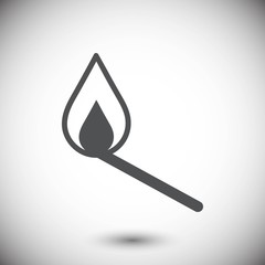 match icon, vector illustration. Flat design style