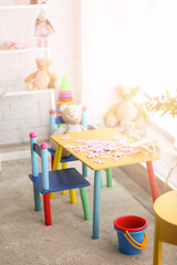 Vivid kids room with toys
