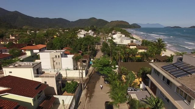 Aerial View of Juquehy Beach, Sao Paulo, Brazil