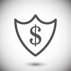 protection money icon stock vector illustration flat design