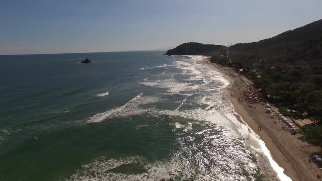 Aerial View of Juquehy Beach, Sao Paulo, Brazil