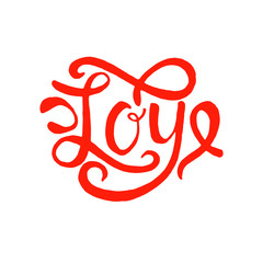 Hand lettering, calligraphy style banners, labels, signs, prints, posters, the web. Joy. Vector illustration