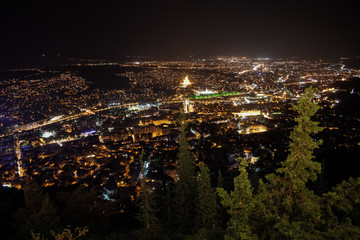Fototapeta na wymiar Tbilisi panorama, night