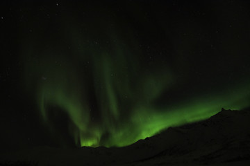 Naklejka na ściany i meble Polarlichter bei Tromsö, Norwegen