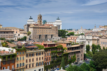 Obraz premium vue du Mont Palatin. Panorama du forum romain, Rome, Italie