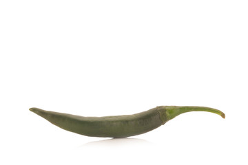 chili pepper green isolated on a white background