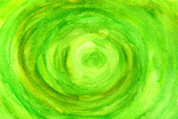Fototapeta na wymiar Green-yellow grunge in watercolor