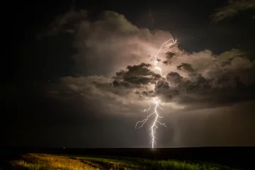 Fotobehang Lightning and the Stars © Dustin
