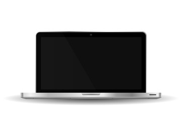 Realistic modern laptop isolated. Vector illustration