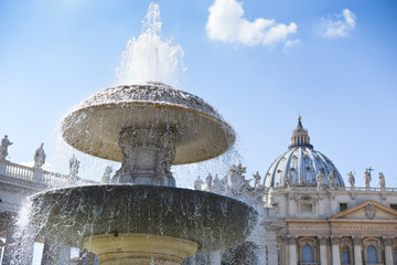 fontaine Basilique Saint-Pierre, le Vatican, Rome, Italie