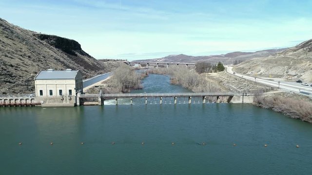 Flyby over the Boise River Diversion Dam