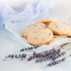 Aromatic lavender cookies. French cuisine, handmade
