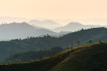 Beautiful layers of the mountain, Thailand.
