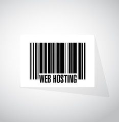 Web hosting barcode sign concept