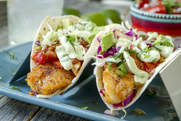Making of Fresh Fish Tacos