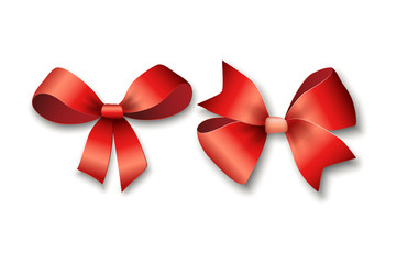 Red ribbons set for gifts