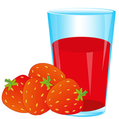Berries strawberries and juice