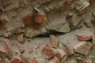 Ruined Brick wall