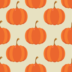 Seamless pattern with pumpkin, vector illustration background