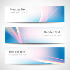 Abstract header blue wave red line white blue background vector design