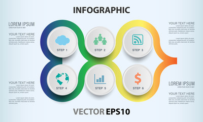 Circle graphic vector elements for infographic. Template chart diagram, graph, presentation, workflow for business work. Abstract design background illustrator.