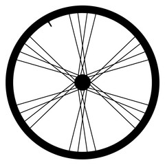Bike wheel - vector illustration on white background
