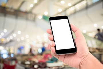 abstract blurred in the shopping mall background with bokeh