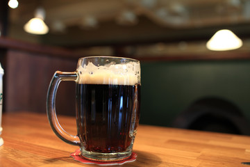 Mug of dark beer