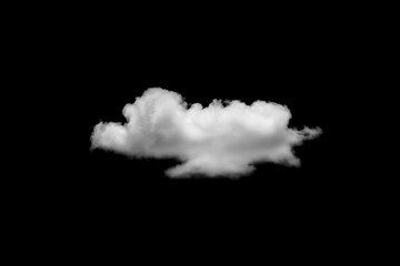 White cloud on black background