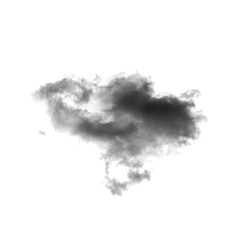 Dark clouds on white background