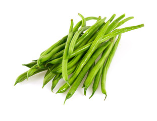 string beans isolated on white background