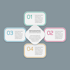 Vector infographic template, 4 options.