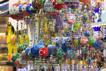 turkish bazaar lamps market istanbul turkey